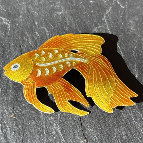 Vintage fancy goldfish - goldfish, brooch